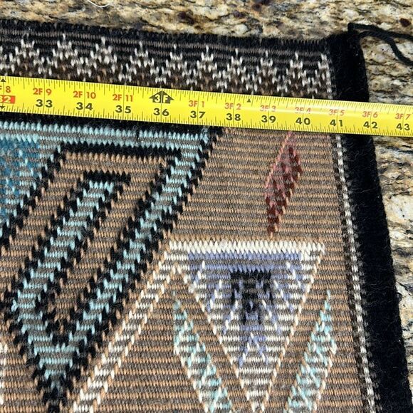 Handmade Geo Pattern Tassels Rug 42” x 27” - Picture 4 of 4